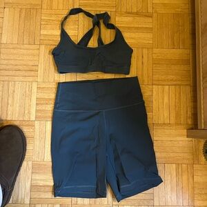 Aritzia TNA Cerulean Blue Workout Set